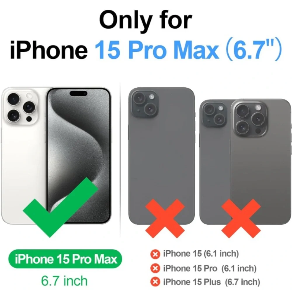 New iPhone 15 Pro Max Wallet Case with Card Holder 【Compatible Magsafe】